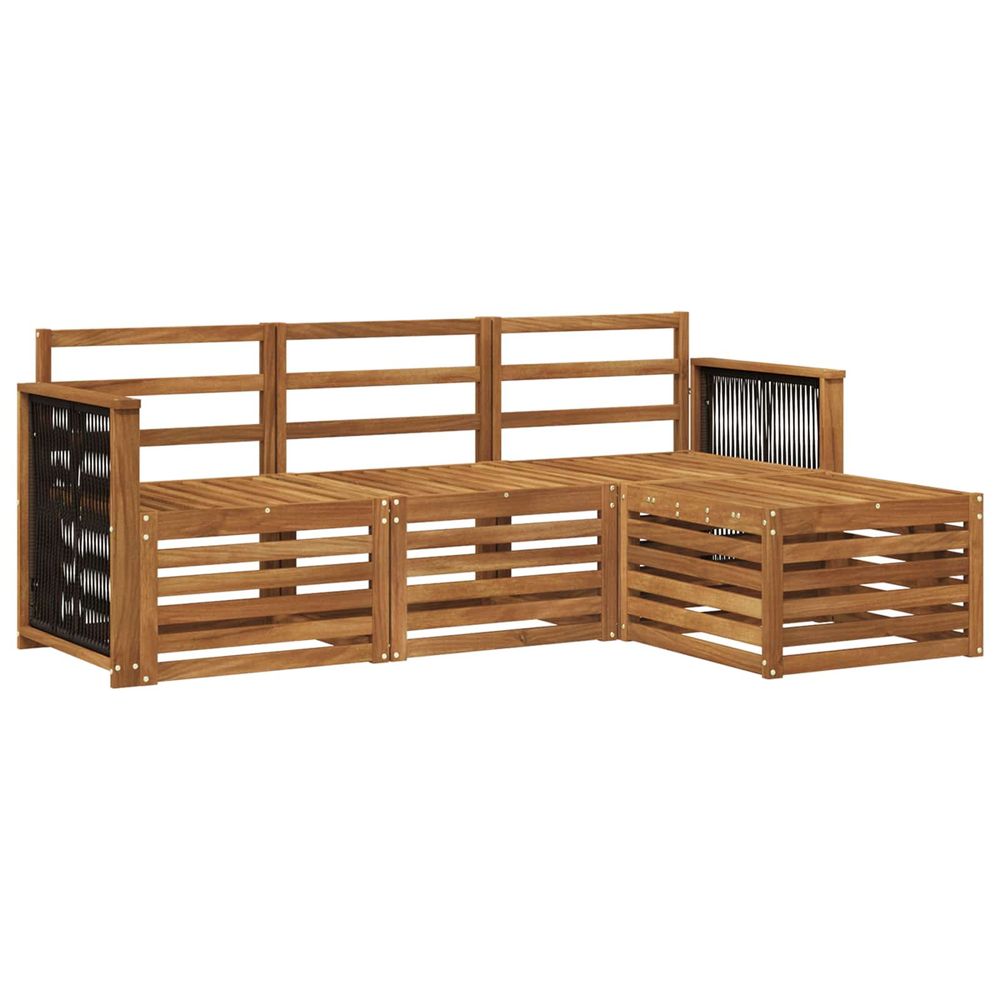 Ensemble de canapés d'extérieur 4 pc naturel