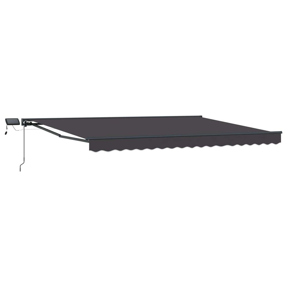 Cadre de store manuel avec leds anthracite 5 × 3,5 m