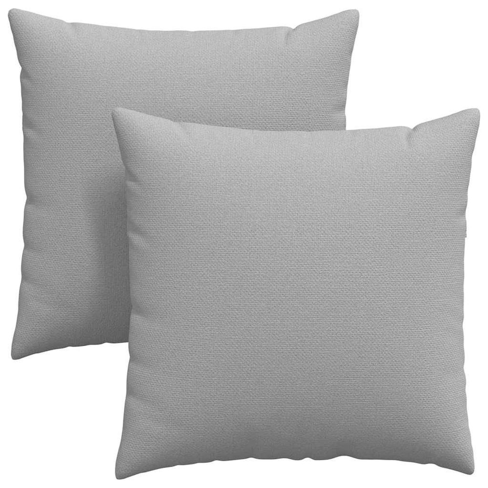 Coussins de canapé 2 pc tissu gris nuage 60 x 60 cm