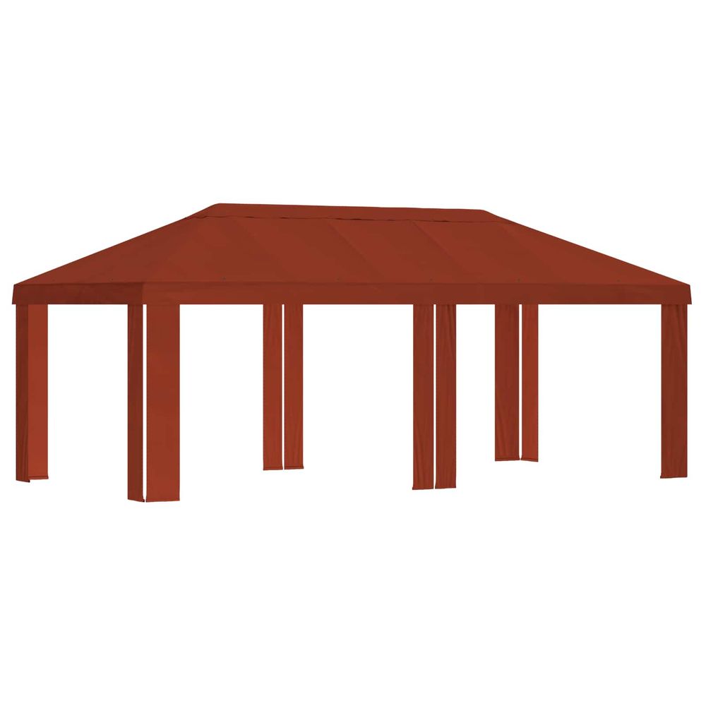 Housse de gazebo 6 x 3 m terre cuite polyester 190 gsm
