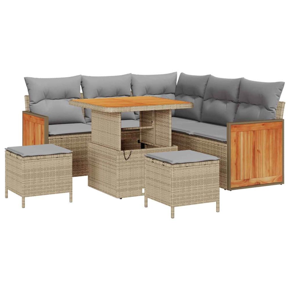 Ensemble de canapé de jardin 9 pc 6-nombre de places