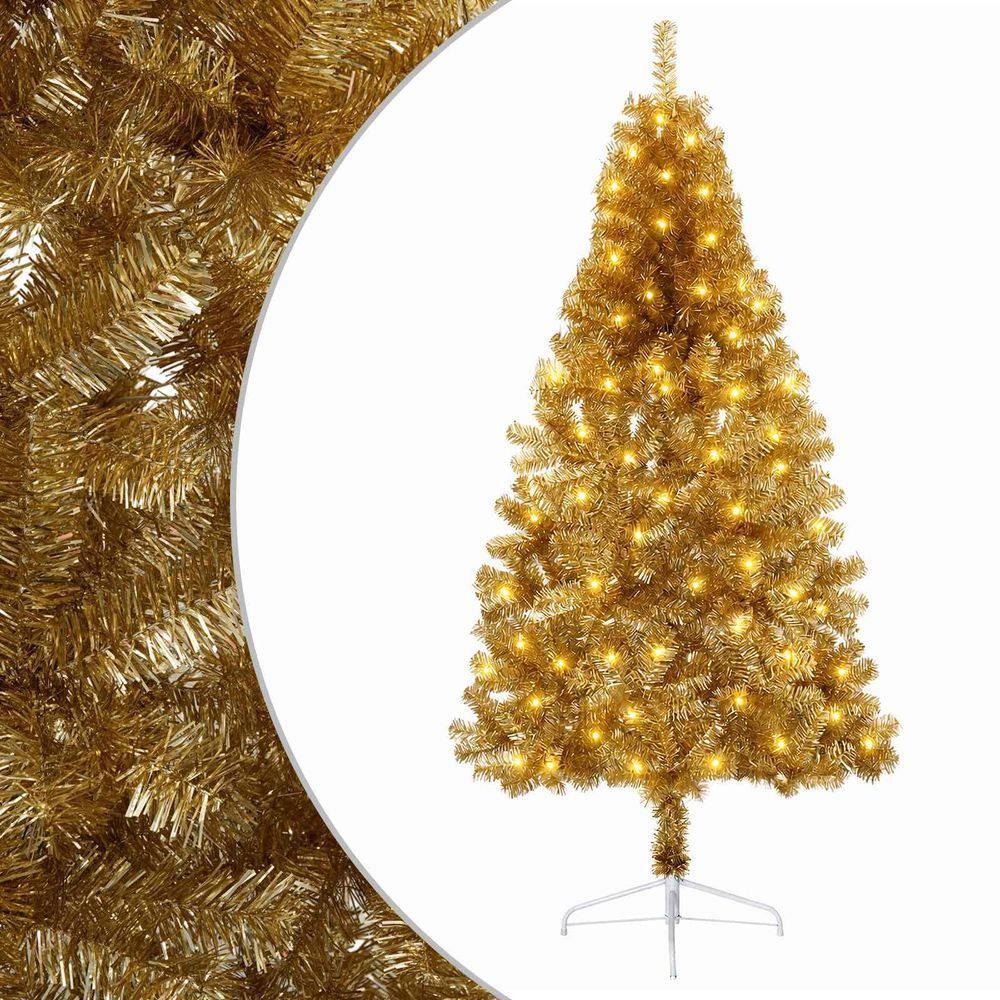 Sapin de noël artificiel à branches articulées 150 cm 150 led