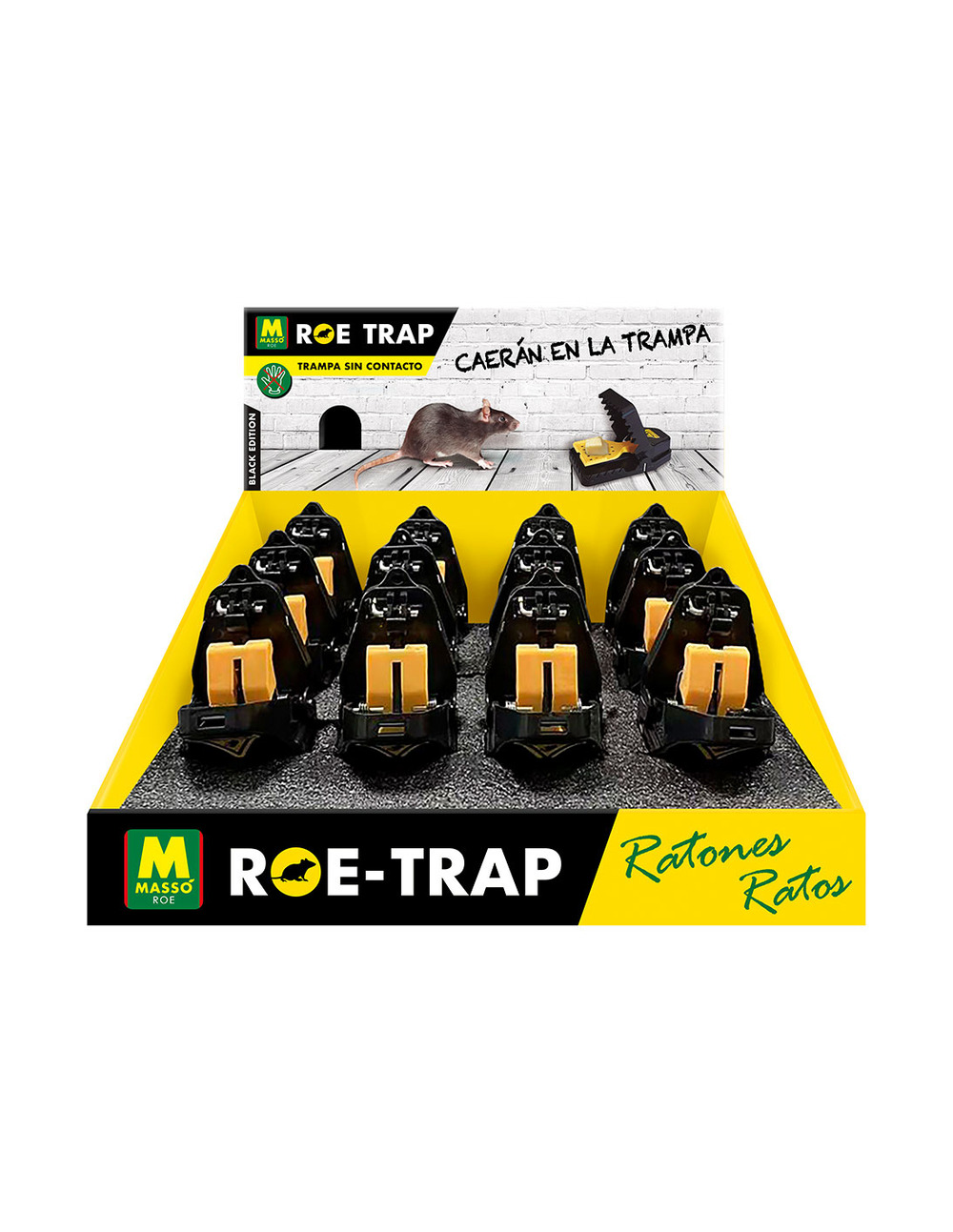 12 piege à souris black edition 231701 masso - masso