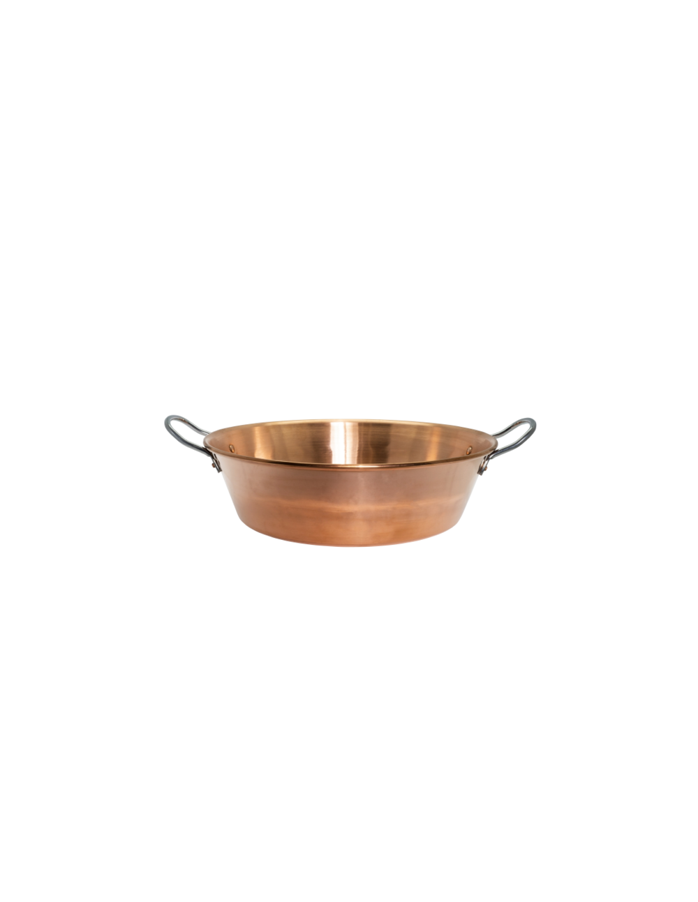Bassine a confiture cuivre ø 38 cm - 9 l - epr 12/10, anses fontes - le pratique