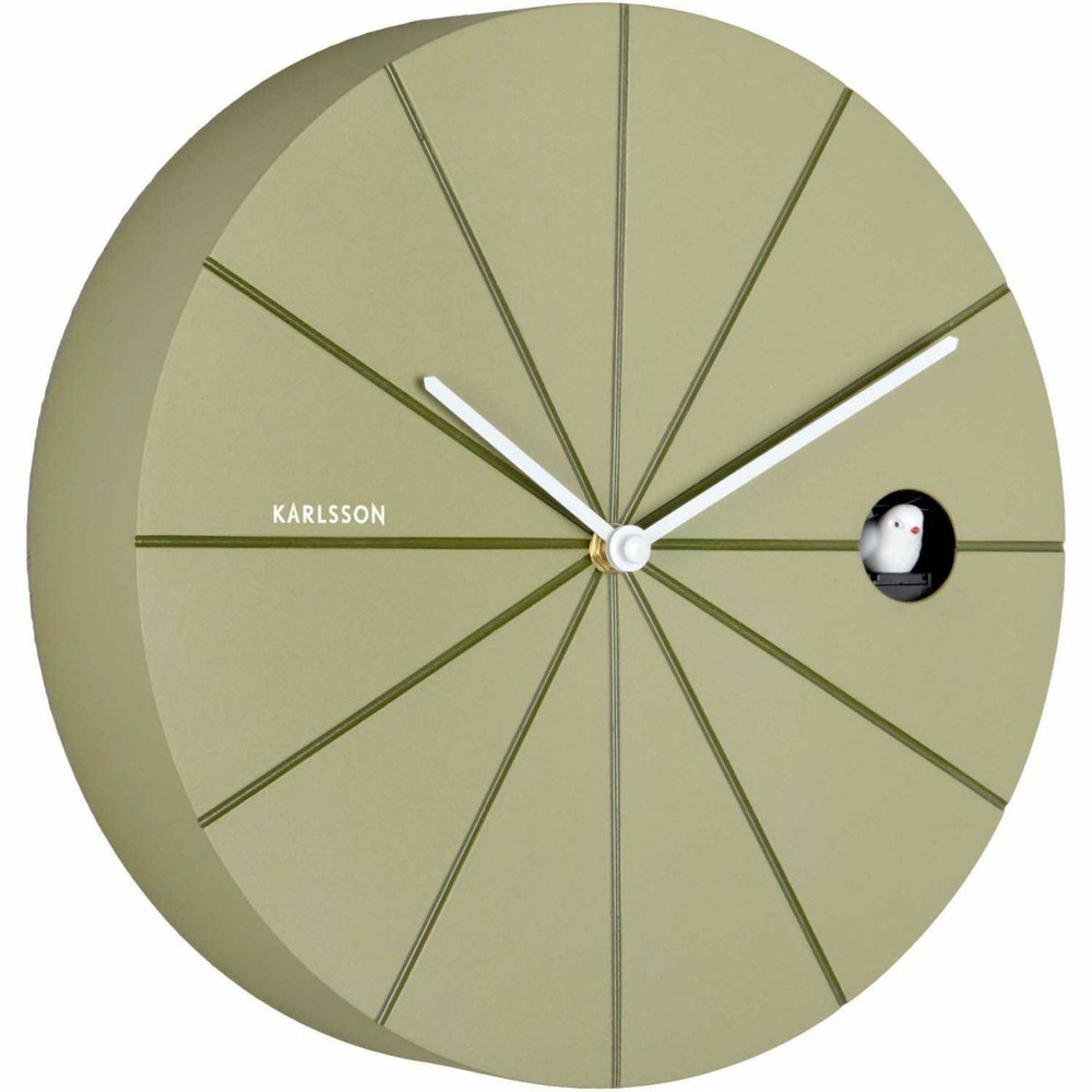 Horloge murale coucou en abs destacado vert