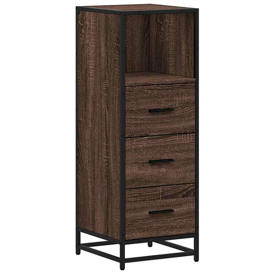 Armoire de bain chêne marron 35x37,5x100 cm bois d'ingénierie