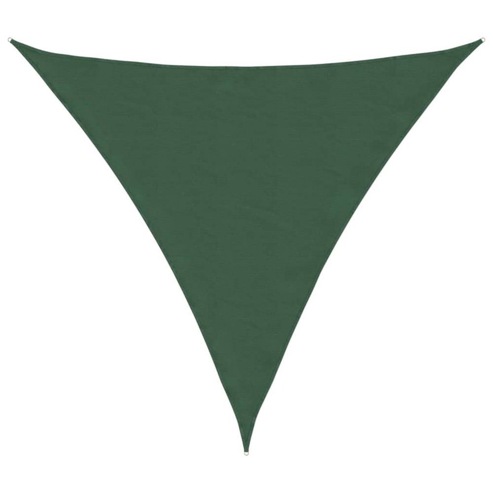Voile parasol tissu oxford triangulaire 6x6x6 m vert foncé