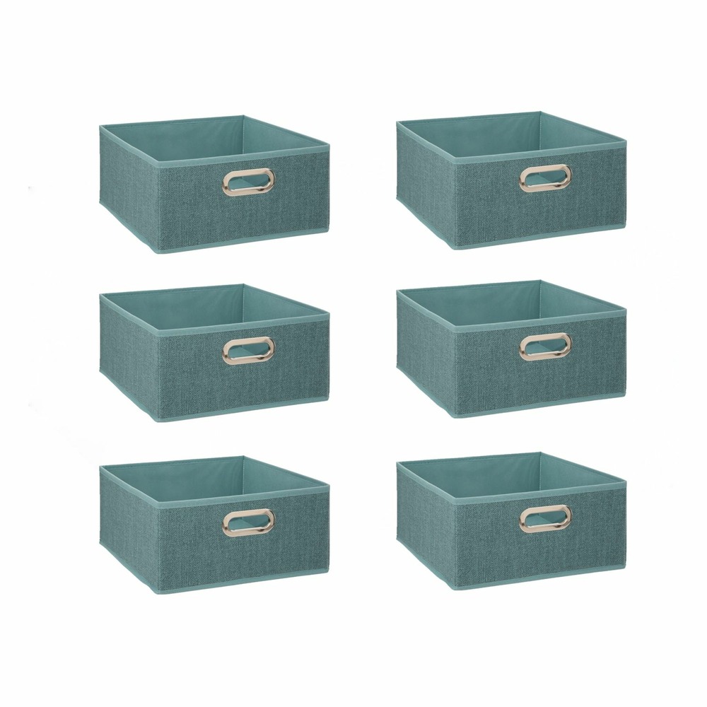 Lot de 6 boites de rangement rectangulaires en tissu mix'n modul