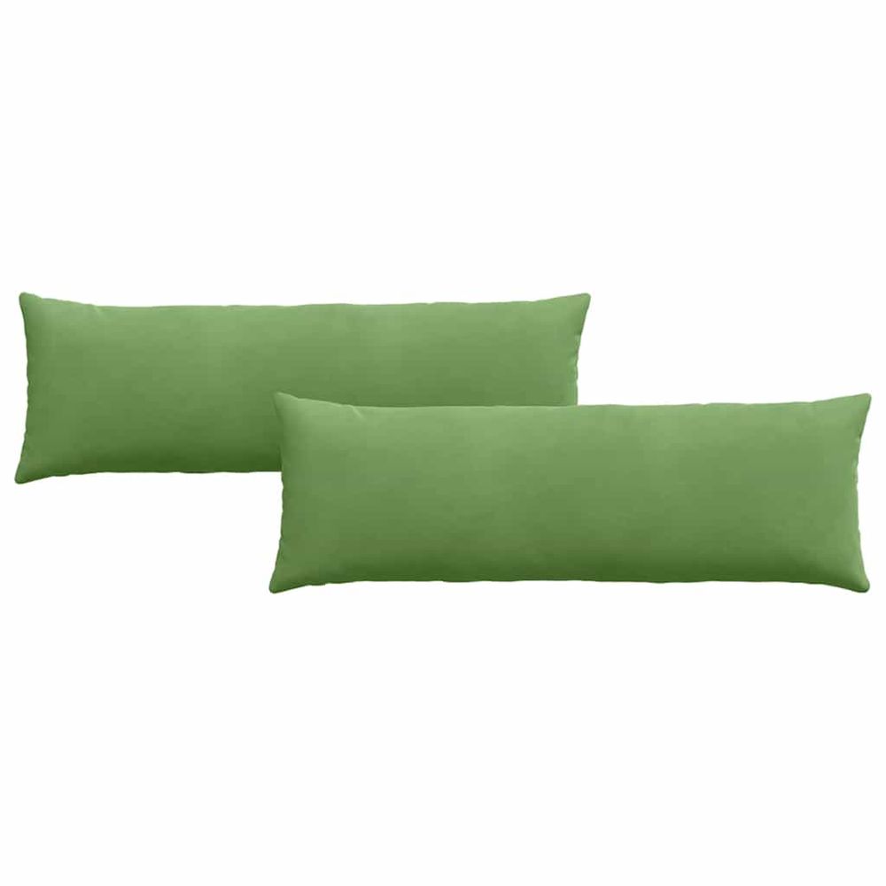 Coussins de canapé 2 pcs vert clair 120 x 40 cm