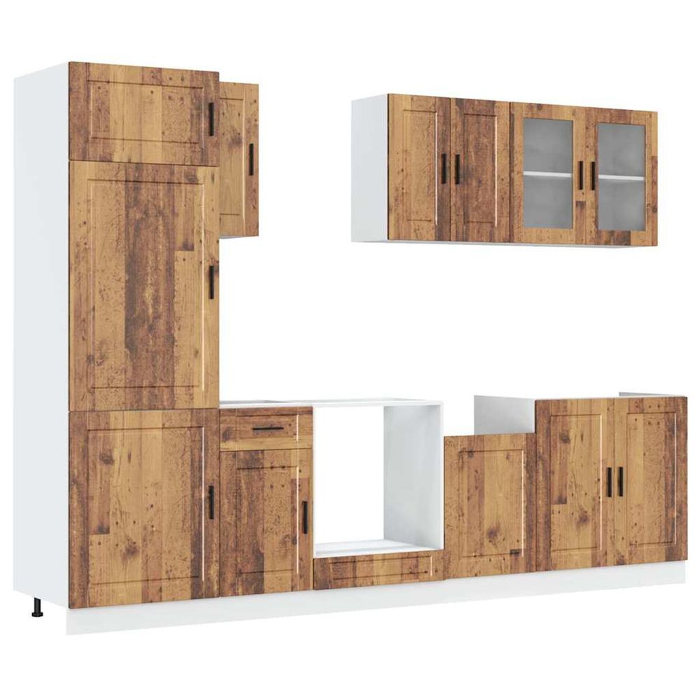 Ensemble d'armoires de cuisine 8 pcs kalmar bois d'ingénierie