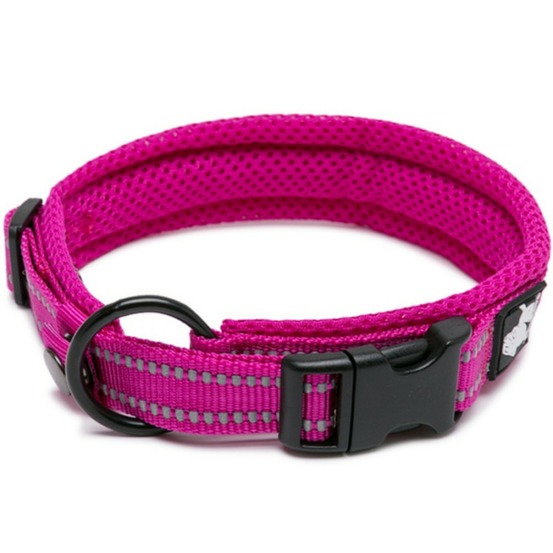 Collier chien flex - M : 40 - 45 cm - Rose