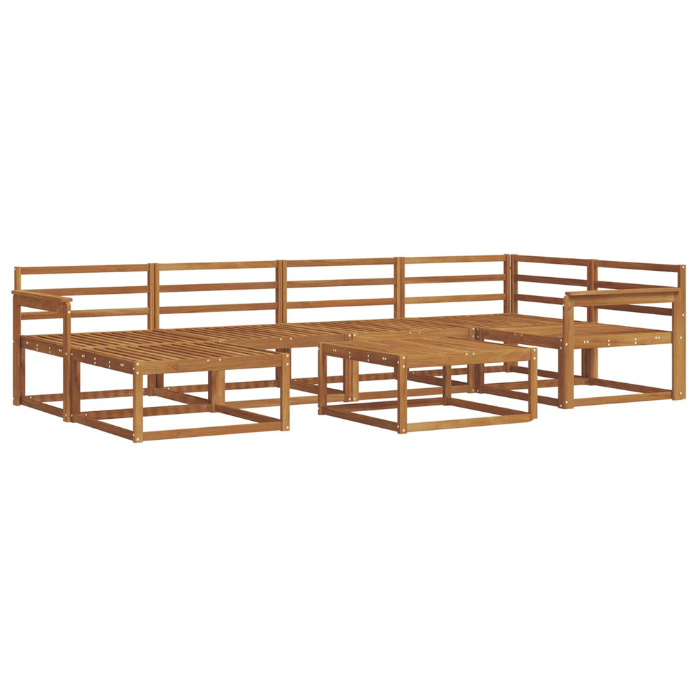 Ensemble de canapés d'extérieur 7 pcs naturel