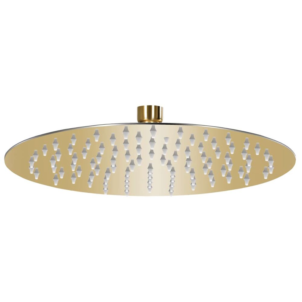 Pomme de douche pluie acier inoxydable 25 cm ronde doré