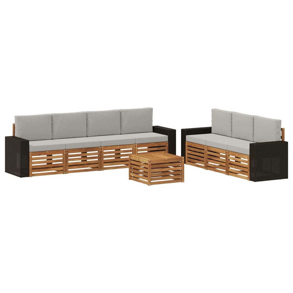Ensembles de canapés 8 pc bois d'acacia massif