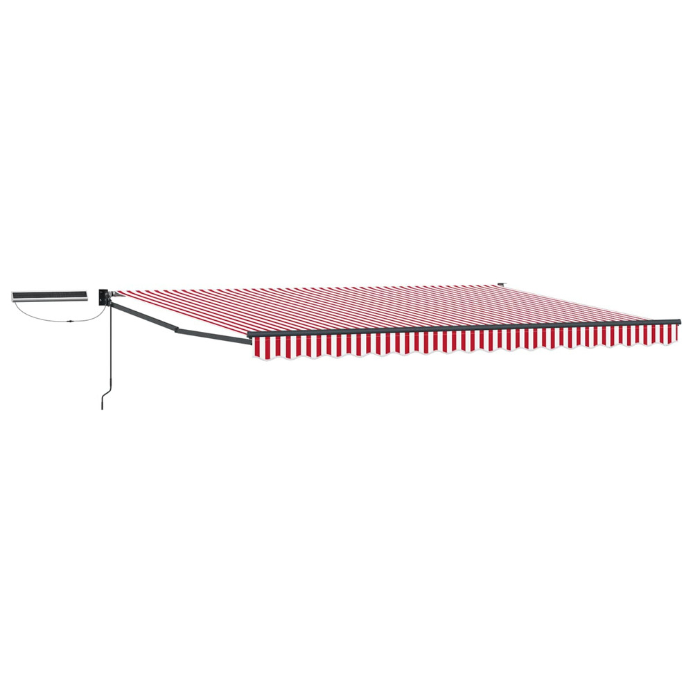 Auvent rétractable électrique rouge, blanc, anthracite 4 × 3 m