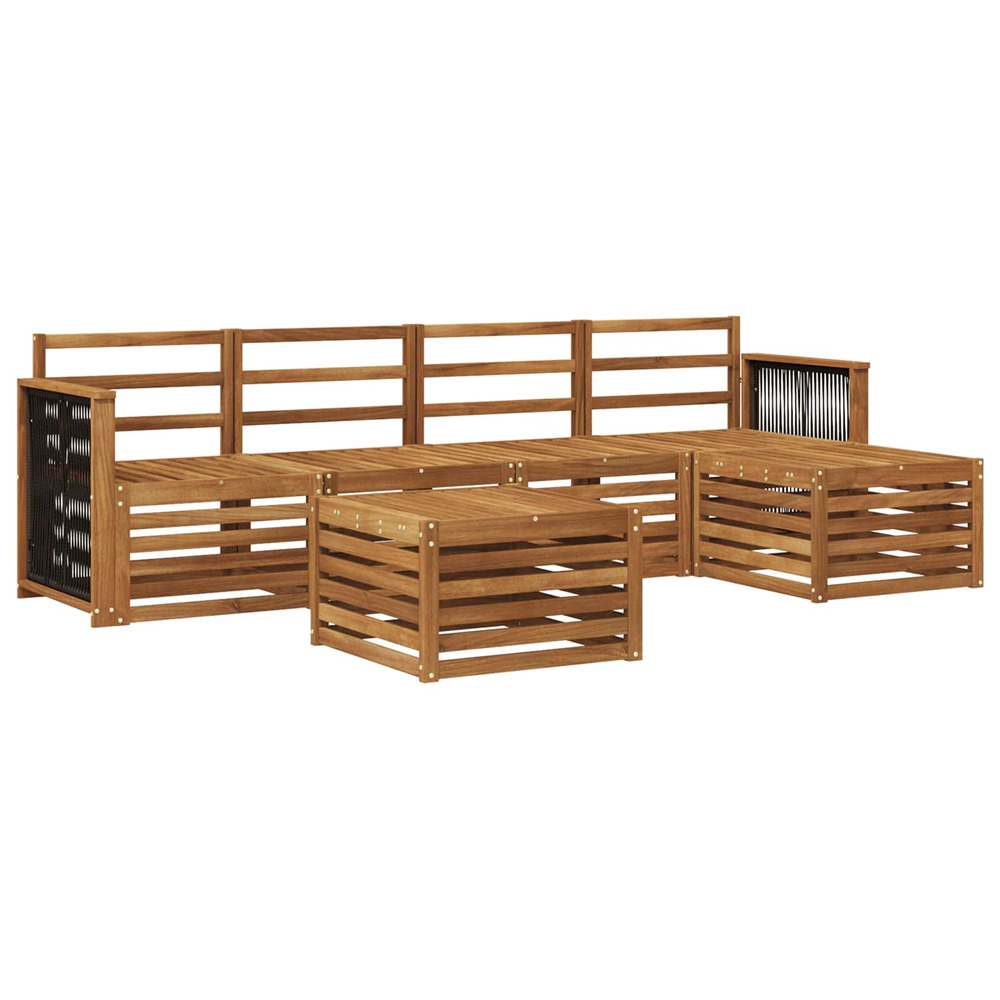 Ensemble de canapés d'extérieur 6 pcs naturel