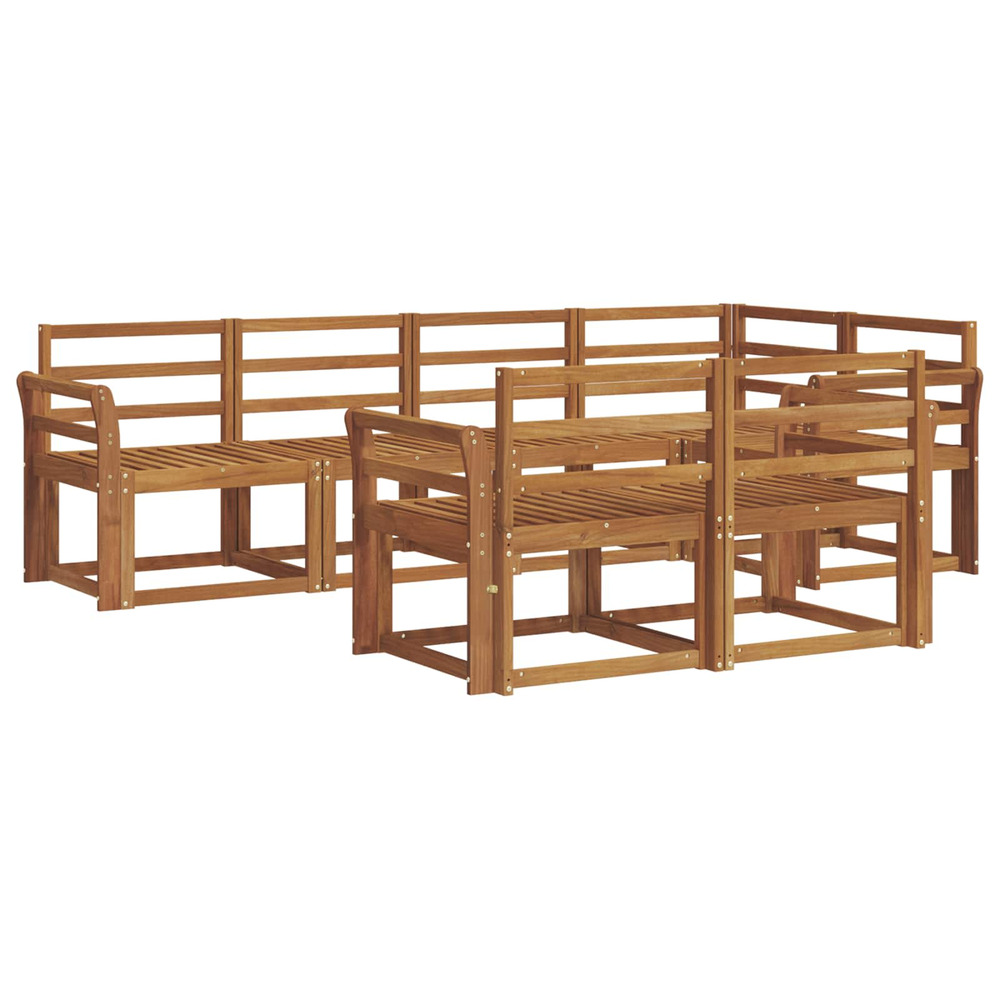 Ensemble de canapés d'extérieur 7 pcs naturel