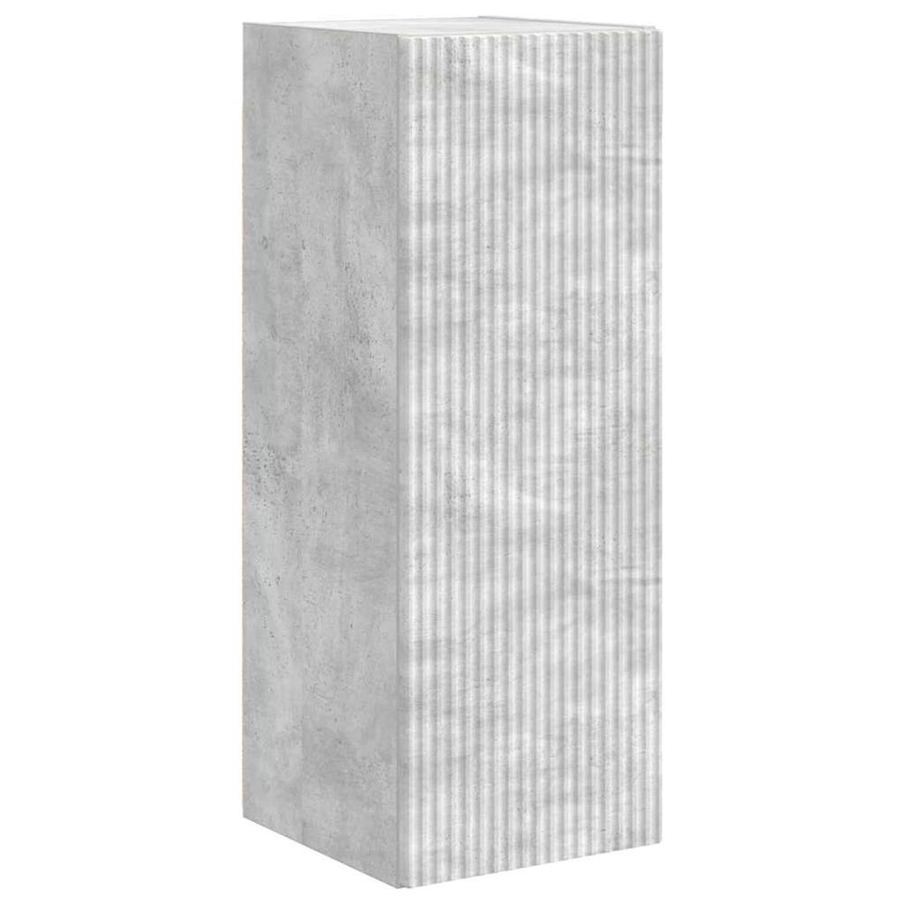 Meuble tv mural 30 x 31 x 80 cm gris béton bois d'ingénierie