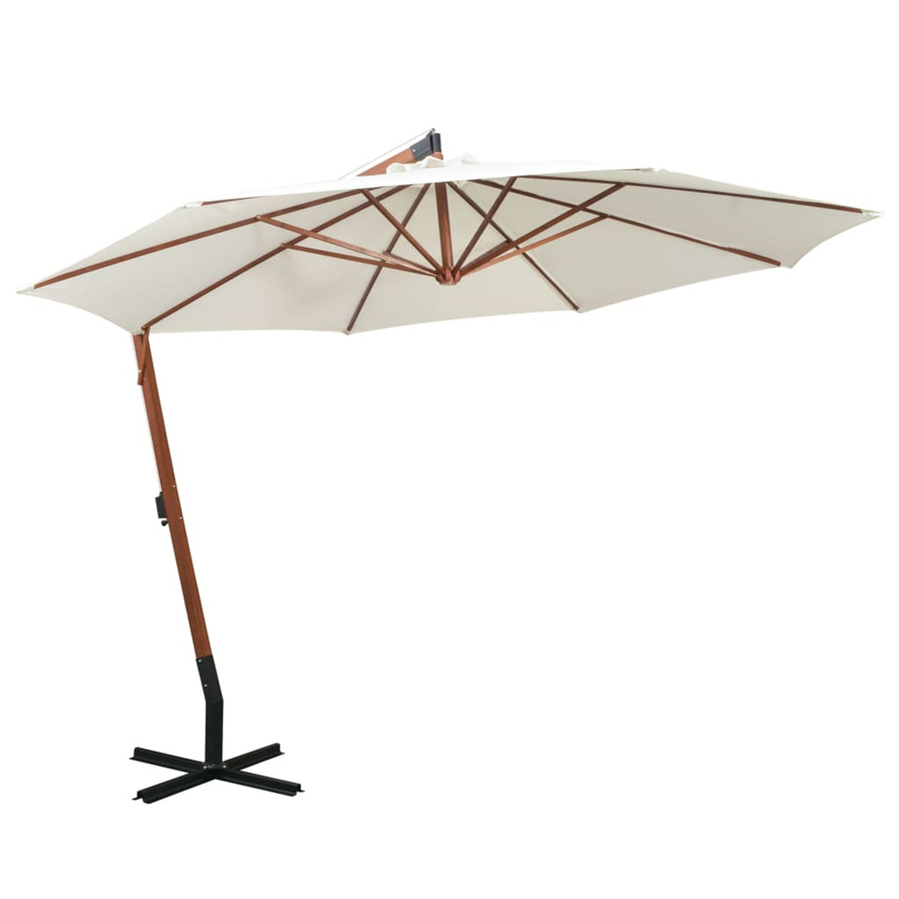 PARASOL 350 CM POTEAU DE BOIS-(866493)