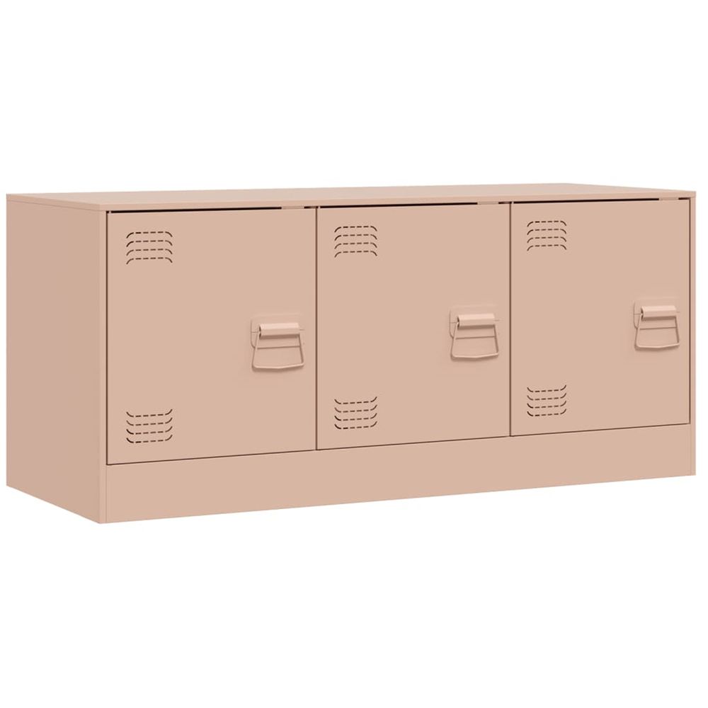 Meuble tv rose 99x39x44 cm acier