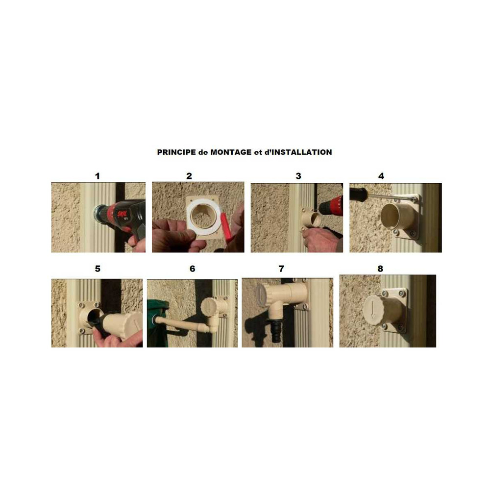 Récupérateur d'eau pour gouttière rectangulaire ou carrée unitaire