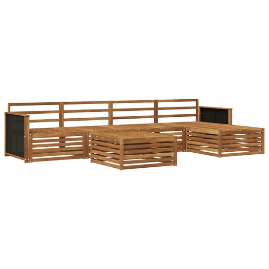 Ensemble de canapés d'extérieur 6 pcs naturel 79 x 79 x 37 cm