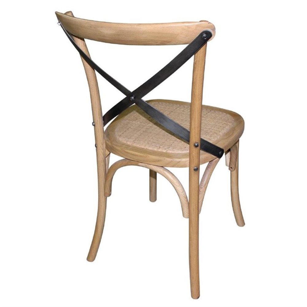 Chaises en bois naturel avec dossier croisé - lot de 2 - bolero