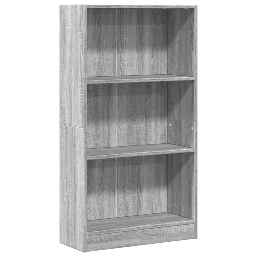 Bibliothèque sonoma gris 60x24x109 cm bois d'ingénierie