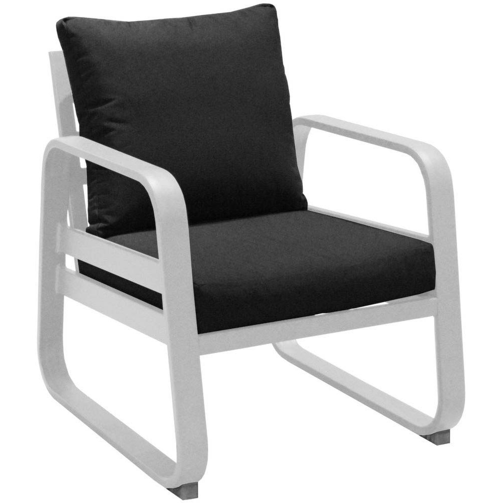 Fauteuil extérieur lounge en aluminium tonio