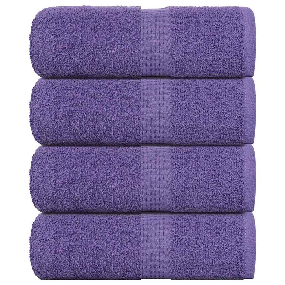 Serviettes de toilette frogn 4 pièces violet 30x30 cm 360 g/m²