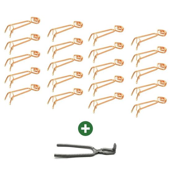Lot de 20 pièges à taupes putange + pince de pose