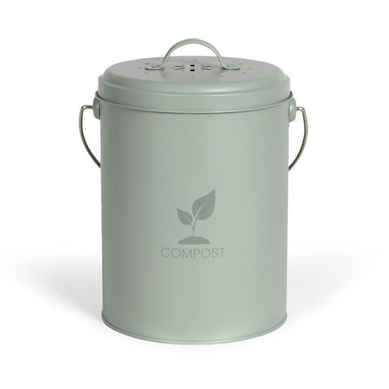 Seau à compost de cuisine 6l vert - mes154v