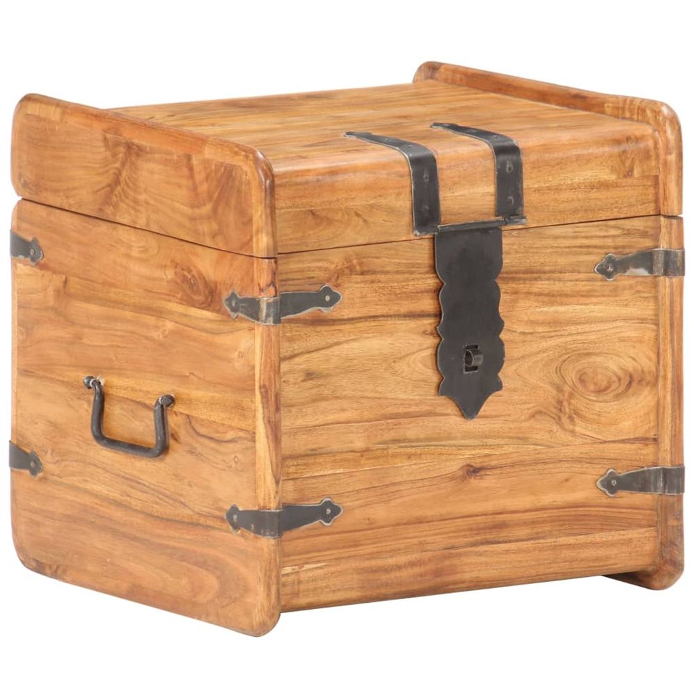 Coffre 40x40x40 cm bois d'acacia solide