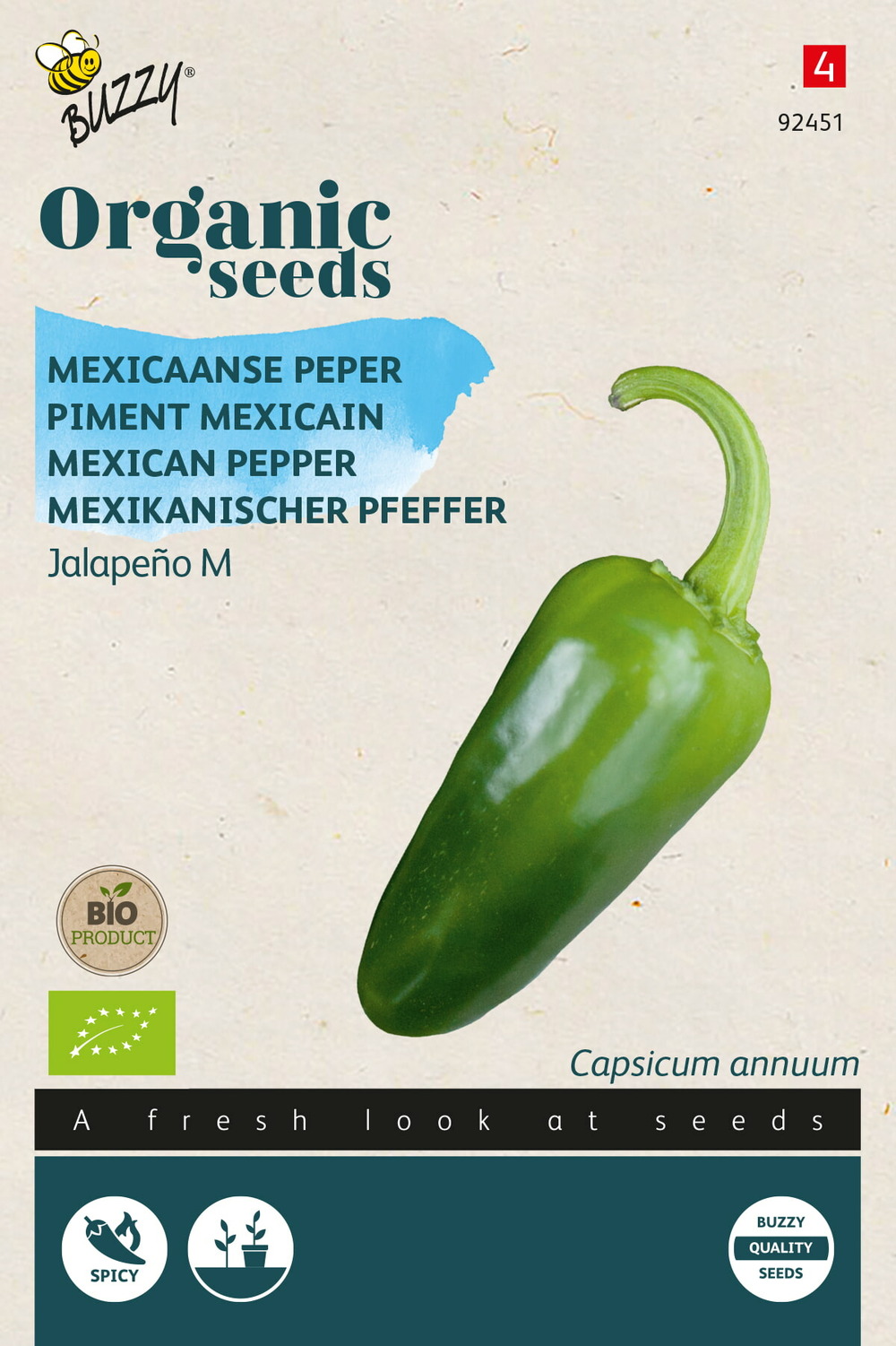 Buzzy organic piment mexicain jalapeño (bio) - ca. 0,15 gr