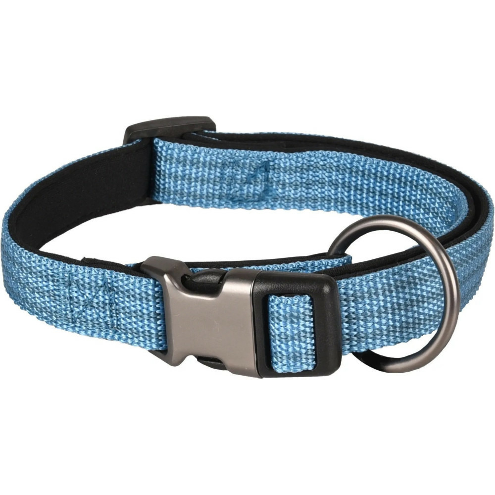 Collier jannu bleu réglable de 55 à 75 cm 38 mm taille xxl pour chien