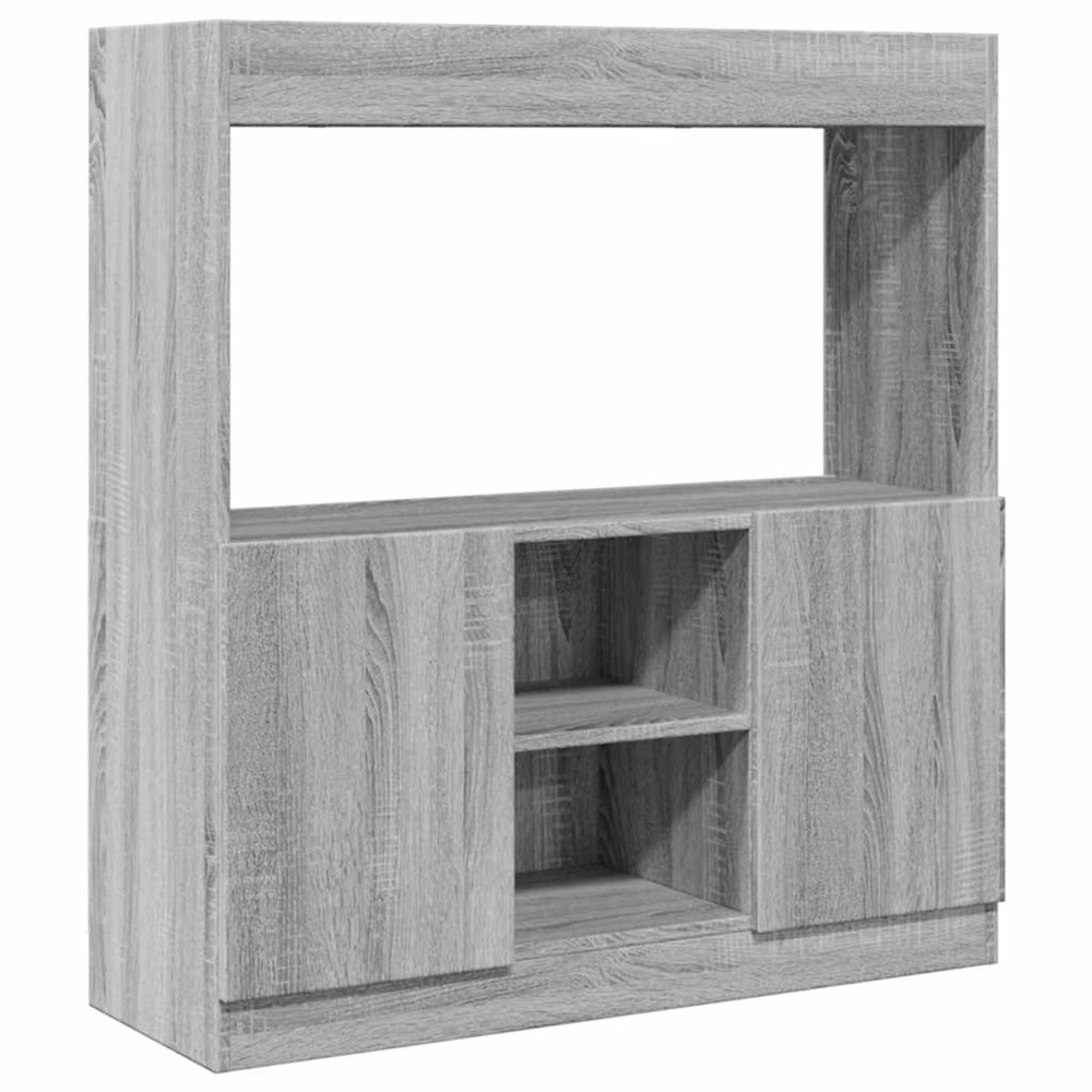 Buffet haut sonoma gris 92x33x100 cm bois d'ingénierie