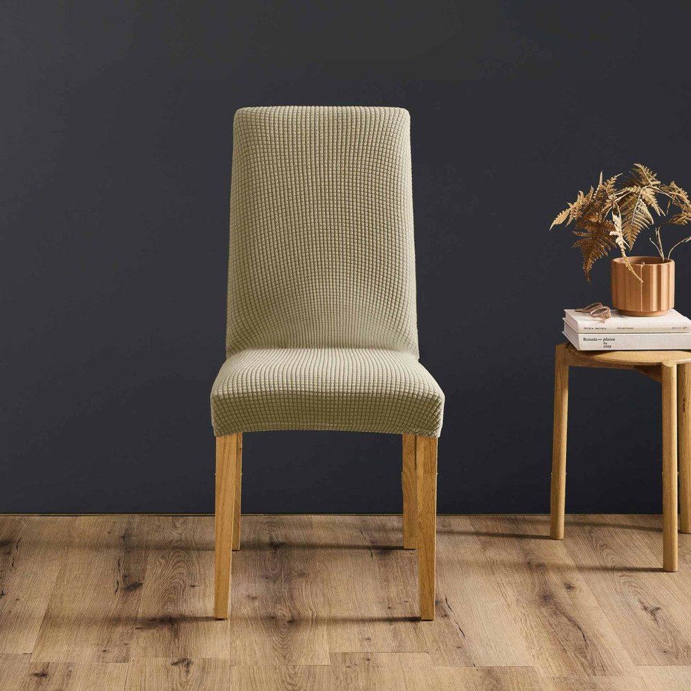 Housse de chaise en tissu gaufré 
