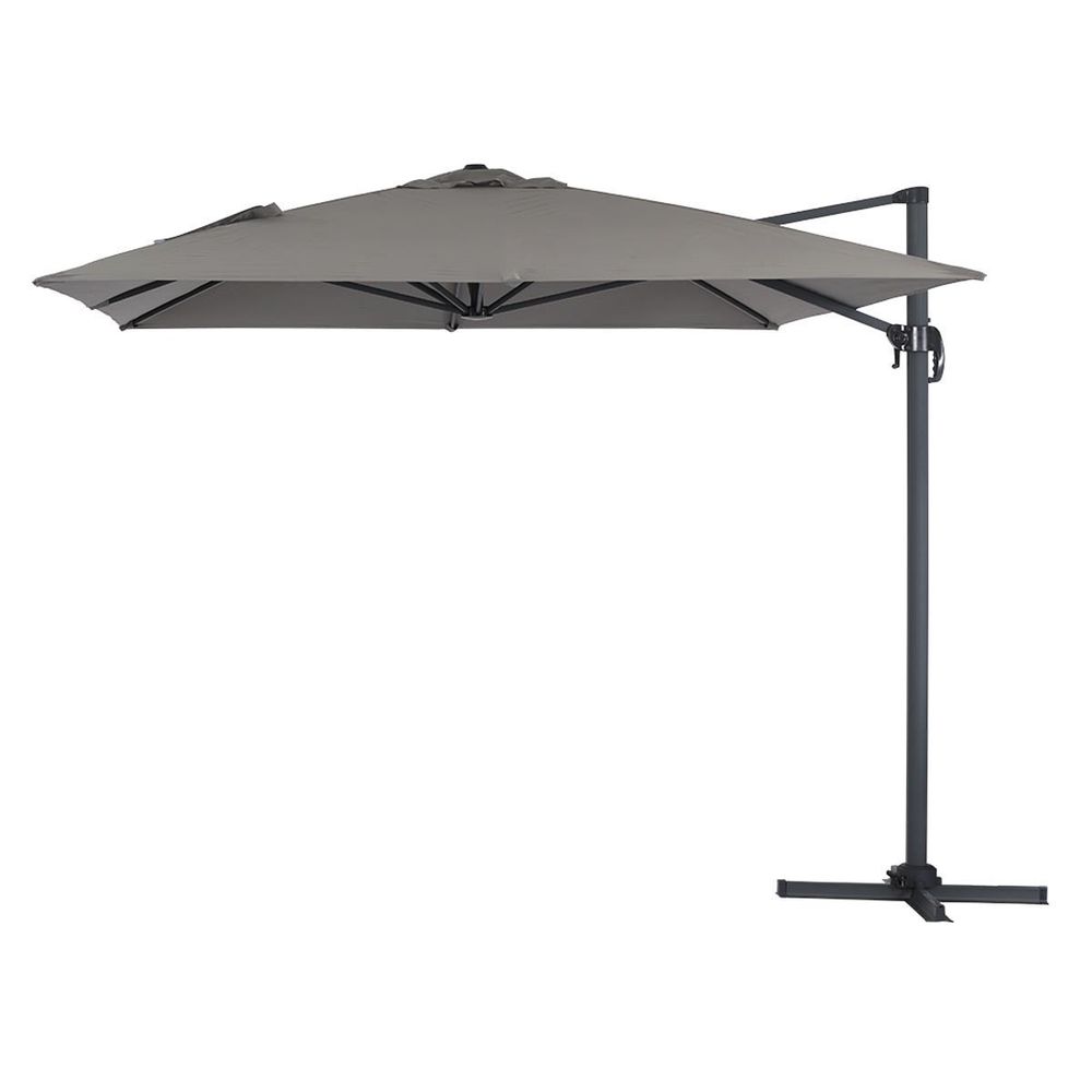 Parasol de jardin déporté en aluminium 