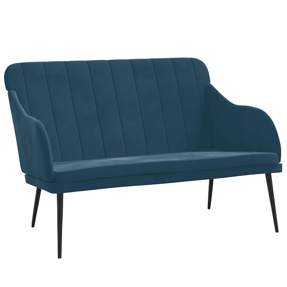 Banc bleu 110x76x80 cm velours