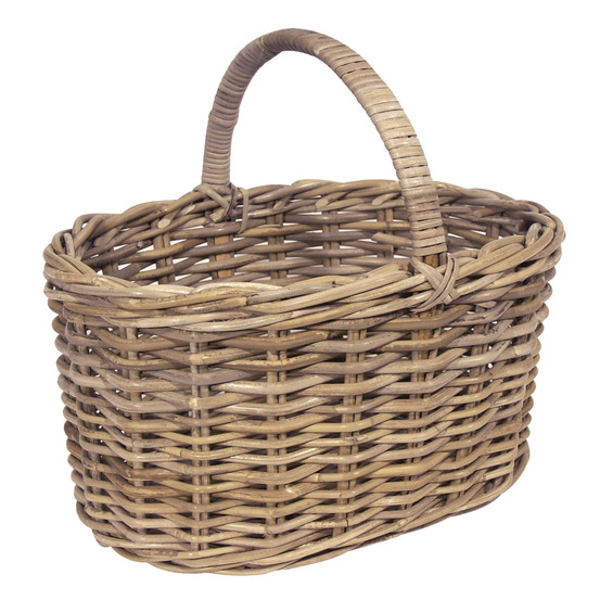 Panier en poelet gris 41 x 31 x 22 cm