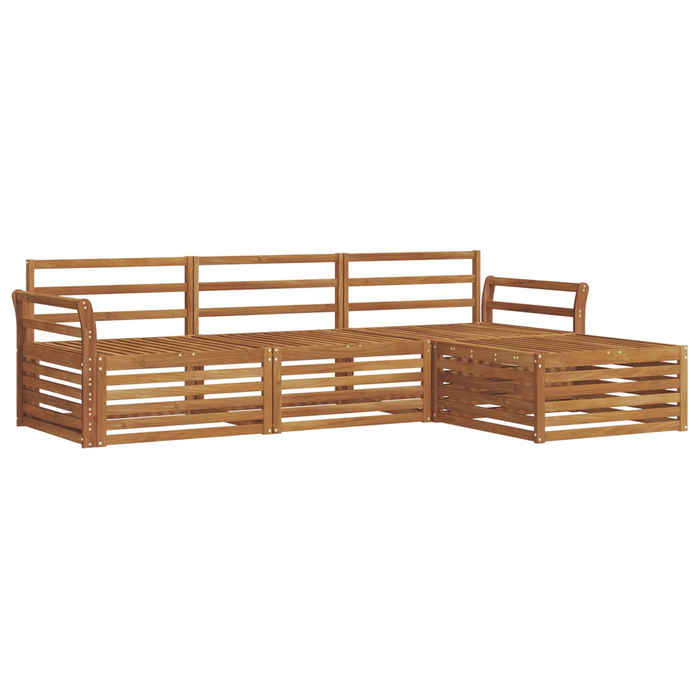 Ensemble de canapés d'extérieur 4 pcs naturel