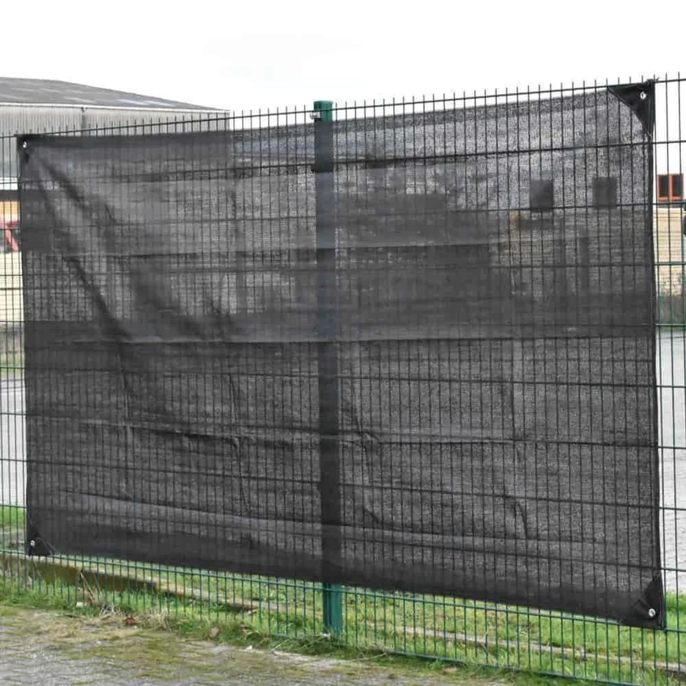 Filet brise-vue chantier noir 1,80m x 3,45m, filet de protection chantier hdpe