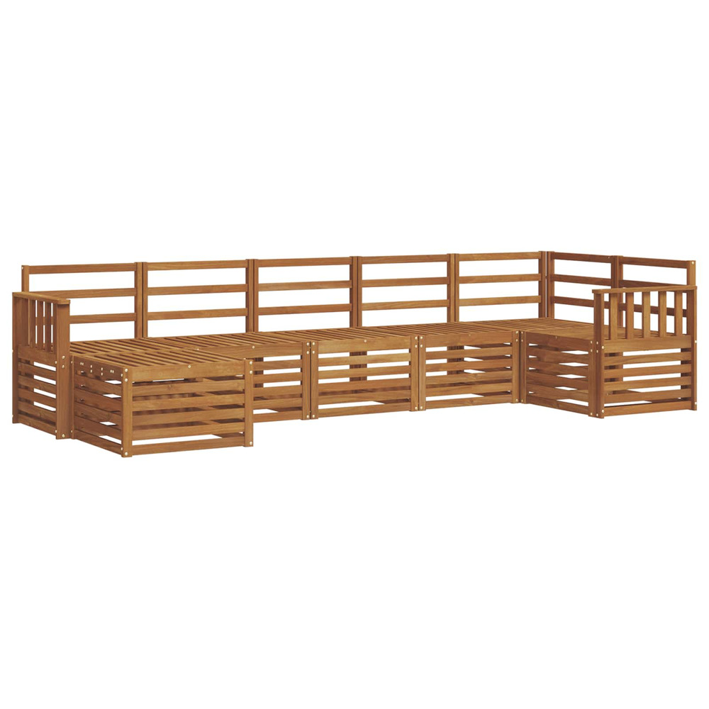 Ensembles de canapés 7 pcs naturel bois d'acacia massif