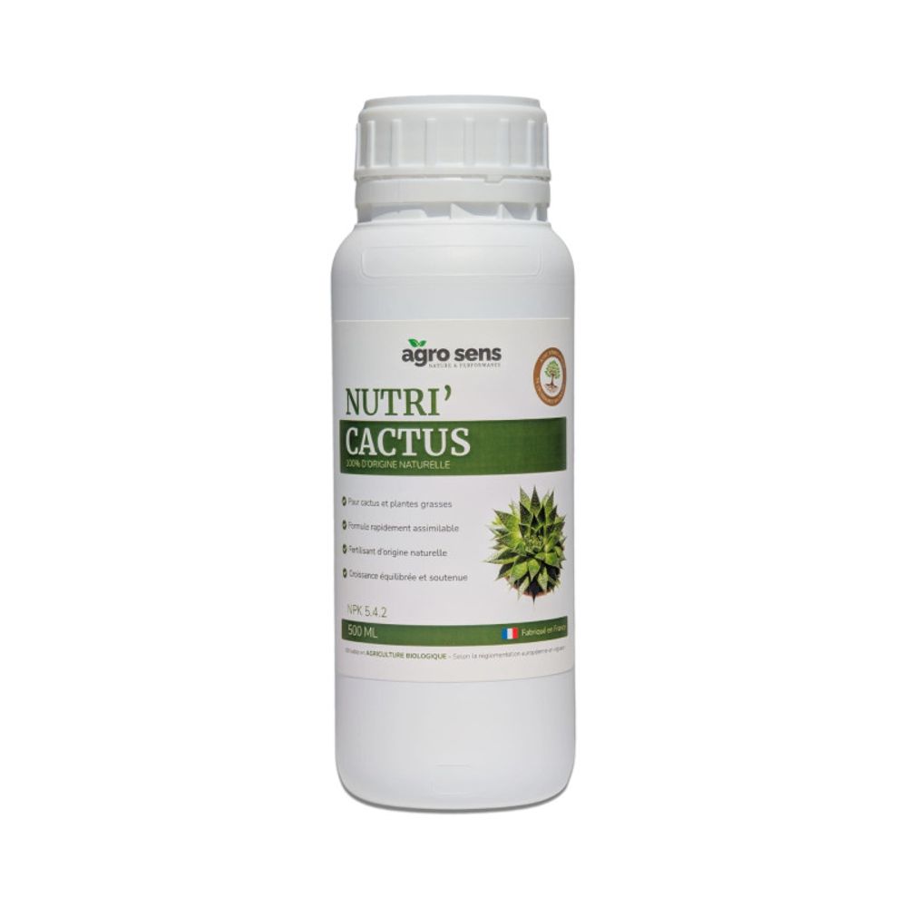 Nutri cactus - engrais liquide pour cactus et plantes grasses - 500 ml (250 litres de préparation)