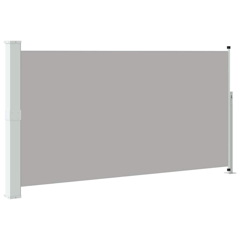 Auvent latéral rétractable de patio 170x300 cm gris