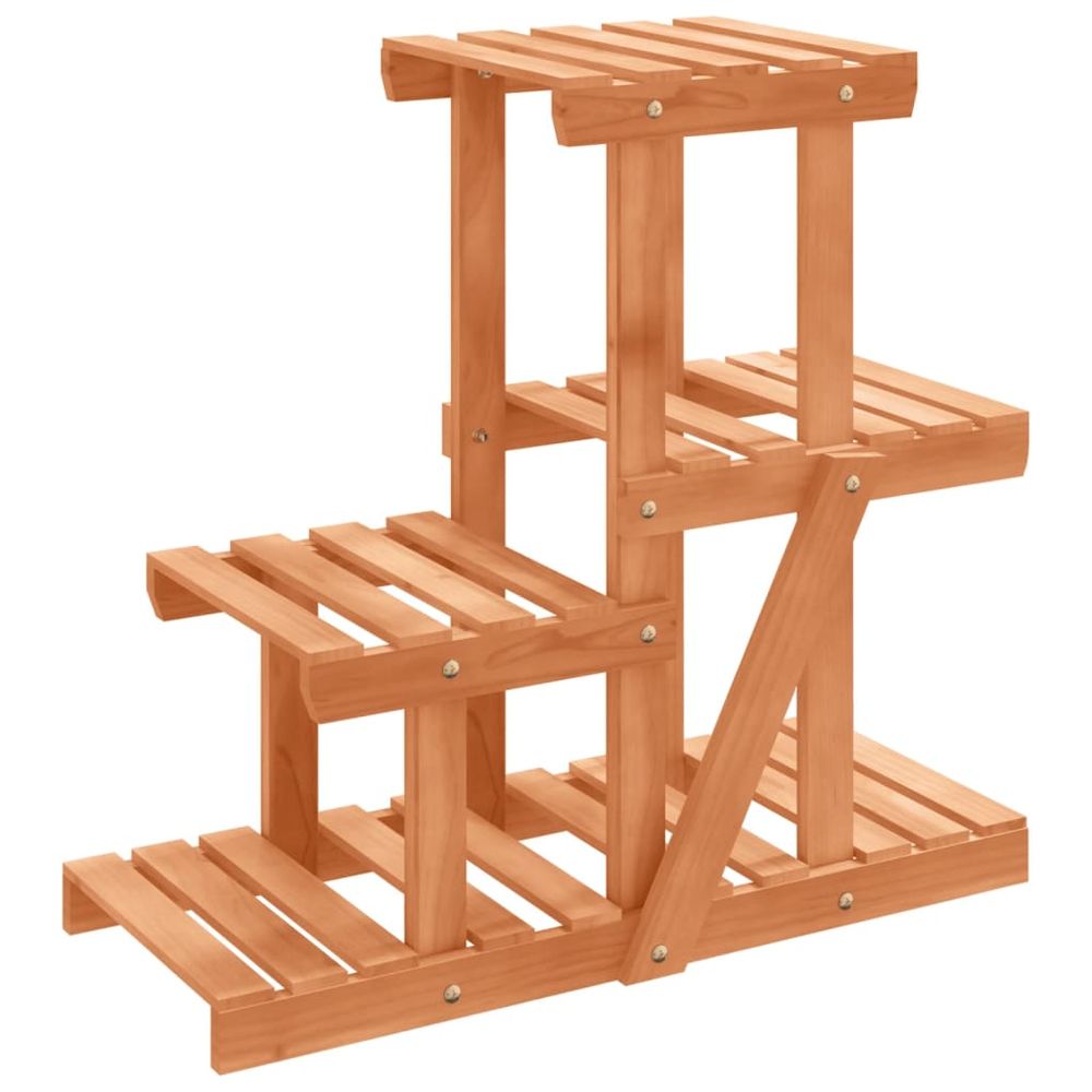 Support à fleurs meuble plante 58 x 25 x 51 cm bois massif de sapin marron
