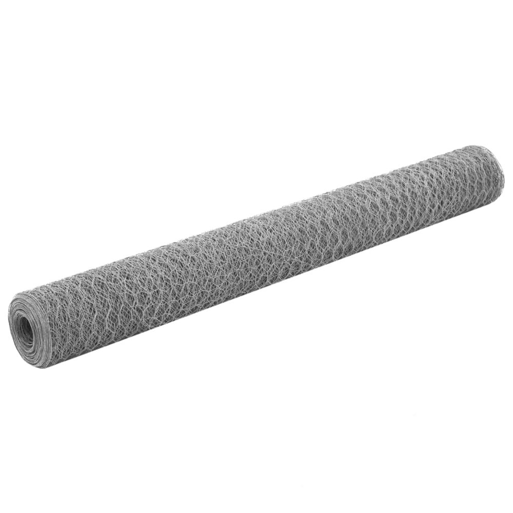 Grillage pour volière acier galvanisé 25x1,2 m argenté