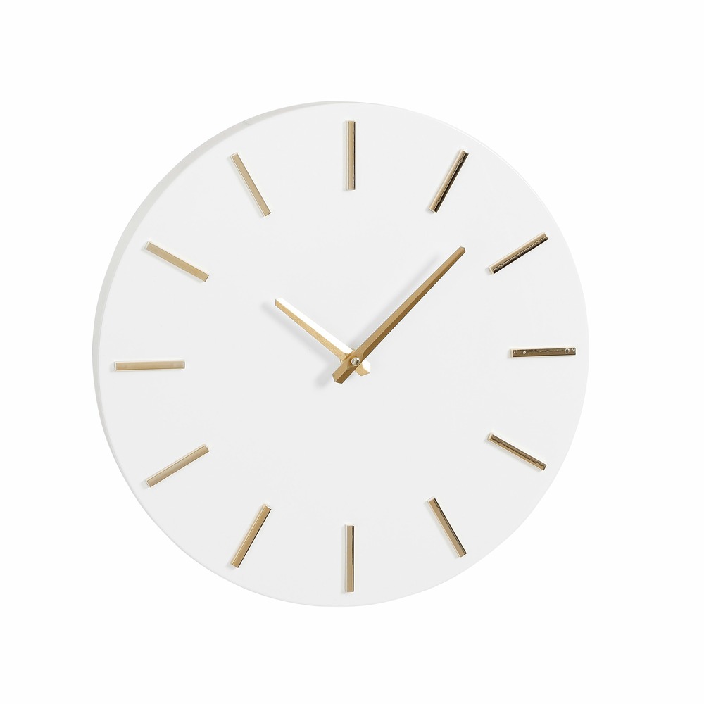 Mica decorations - horloge en aluminium blanc d35,5