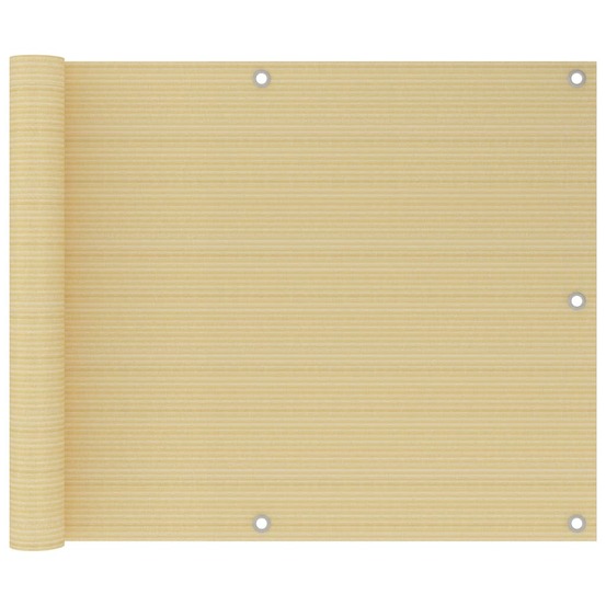 Écran de balcon brise pare vue protection confidentialité 75 x 500 cm pehd beige