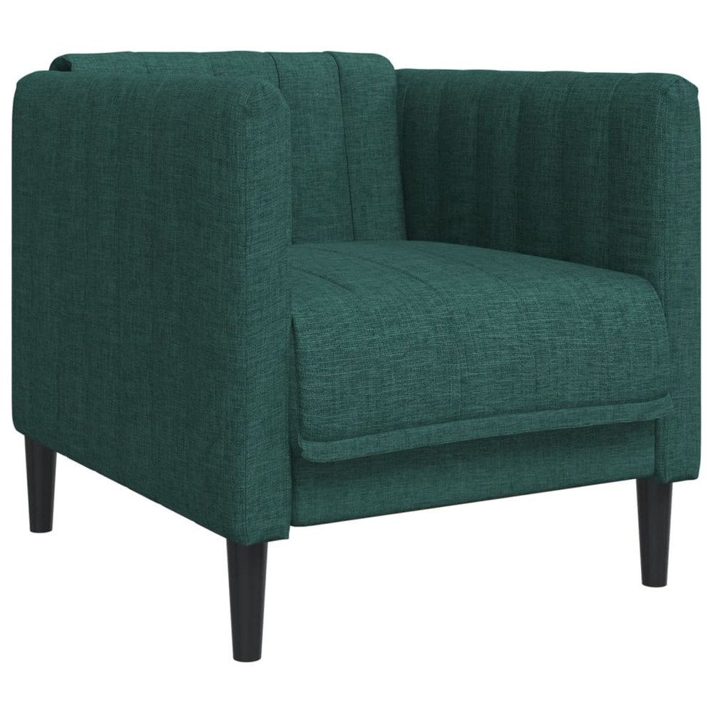 Fauteuil vert foncé tissu